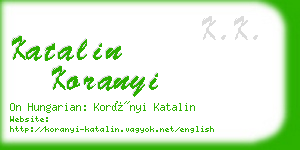 katalin koranyi business card